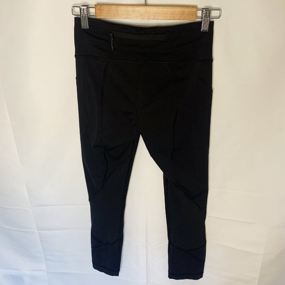 Lululemon Pace Rival Crop Size 2 Black - Picture 3 of 4